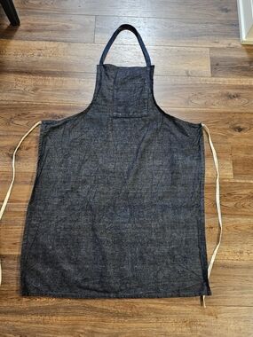 Dark Denim Chef's Apron with Chest Pocket